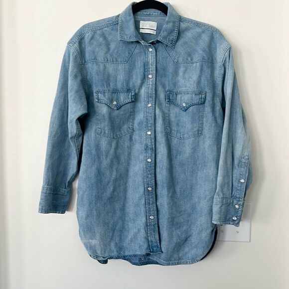 J. Crew Relaxed Fit Denim Shirt S - Picture 1 of 8